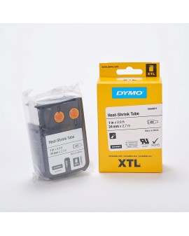 DYMO XTL 2,7m rurki termokurczliwej ciągłej (24 mm) na kabel o Ǿ Min. 5.1mm – Max. 15.27mm, Czarny na białym - 71701001900 -  18