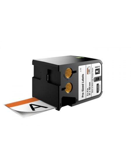 DYMO XTL 70 szt. wymiarowanych etykiet (51 mm x 102 mm), Czarny na białym /nagłówek pomarańczowy - 71701000750 -  1868713 - 1