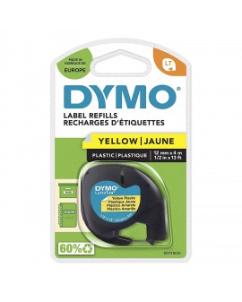 taśma DYMO 12mm/4m - plastikowa, żółta - 5411313912020 -  S0721620 - 2